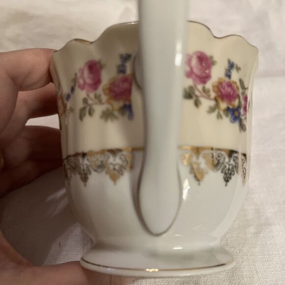 Vintage 1940 Gold Castle Hostess Pink Roses Creamer Japan - Picture 4 of 4